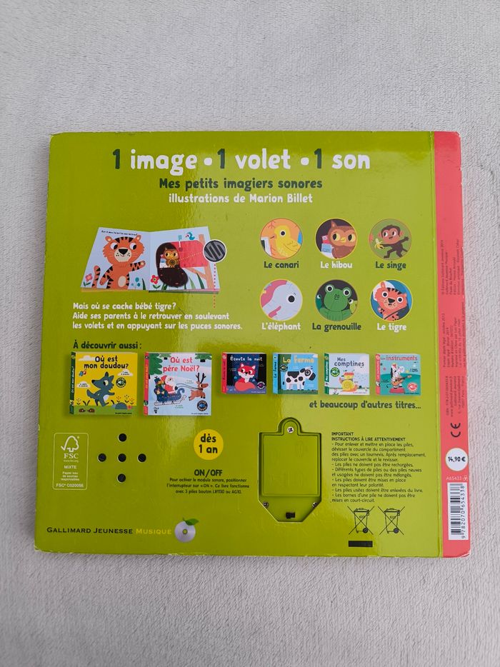 Livre sonore Où est bébé tigre ? Gallimard - photo numéro 3