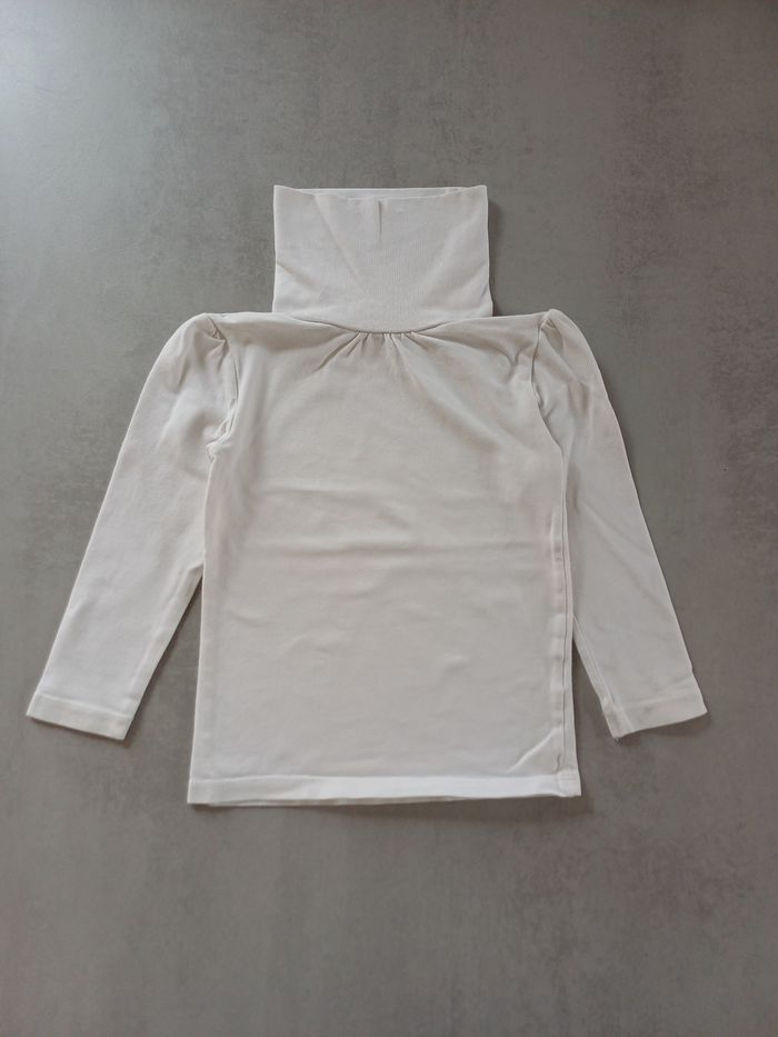 Sous-pull / tee-shirt col roulé manches longues / Tape à l’œil / 2 ans, très bon état, blanc
