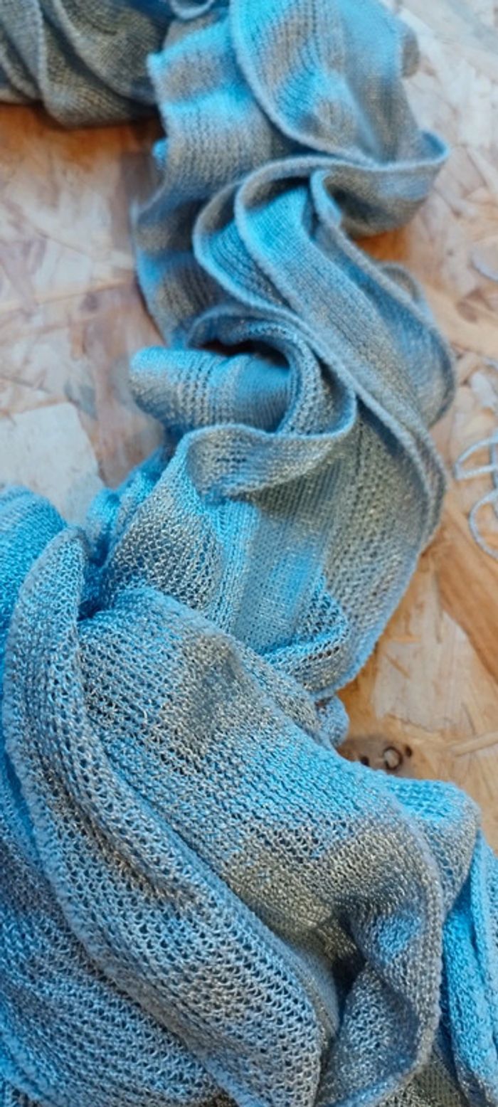 Écharpe foulard argenté - photo numéro 2