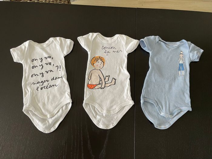 Lot bodies petit bateau 3 mois