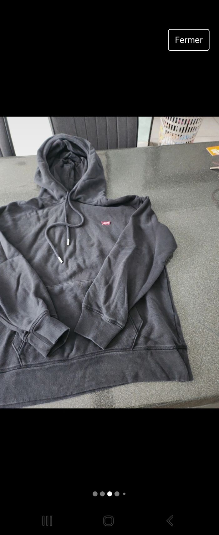 Sweat noir effet délavé Levi's - photo numéro 3