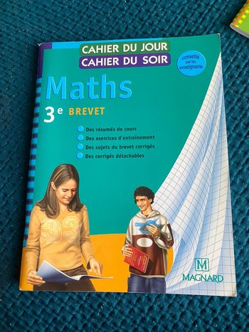 Cahier du jour cahier du soir maths college 3e
