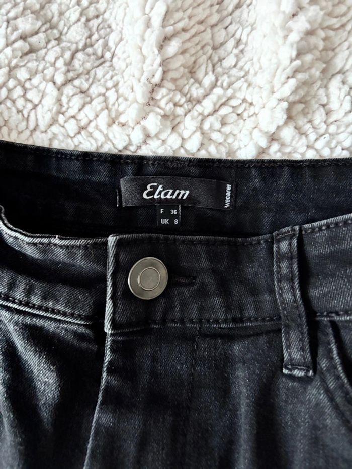 Pantalon jean noir etam taille 36 - photo numéro 4