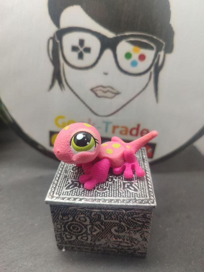 Lps001095 My Littlest Petshop Lps Pet Shop Authentic Gecko Lizard Lézard 1455