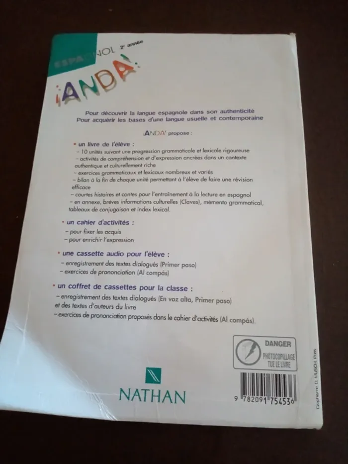 Manuel scolaire espagnol Anda! - photo numéro 6