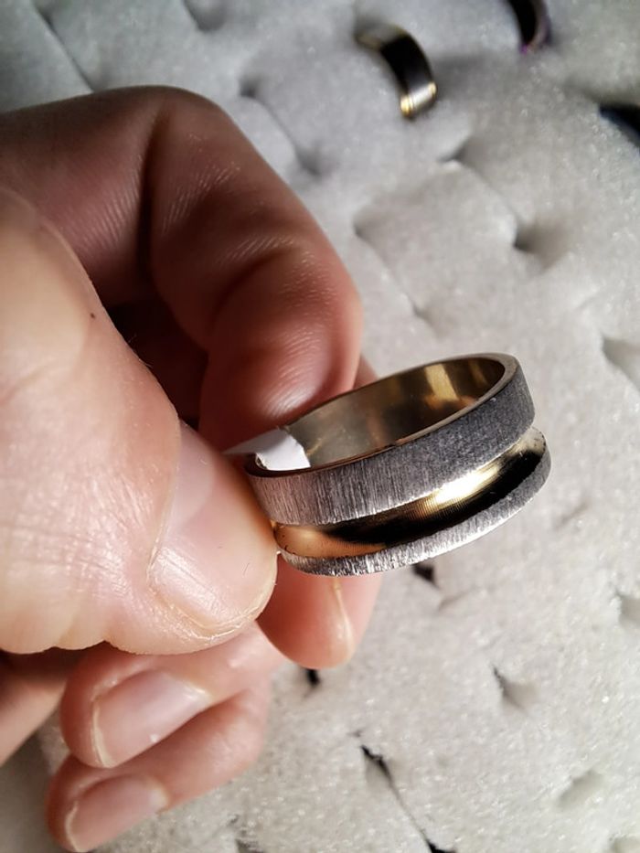 Bague acier inoxydable Granuleuse