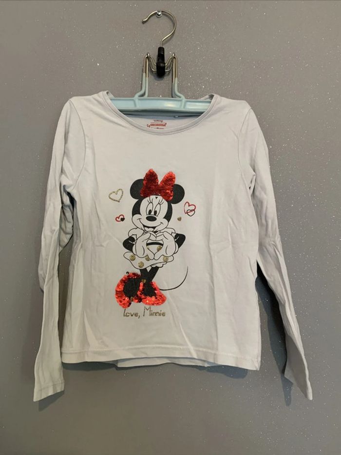 Haut Tshirt manches longues Love Minnie Orchestra Disney T6 ans 116 cm