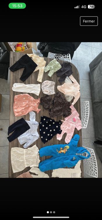 Lots vêtement 0/1 mois