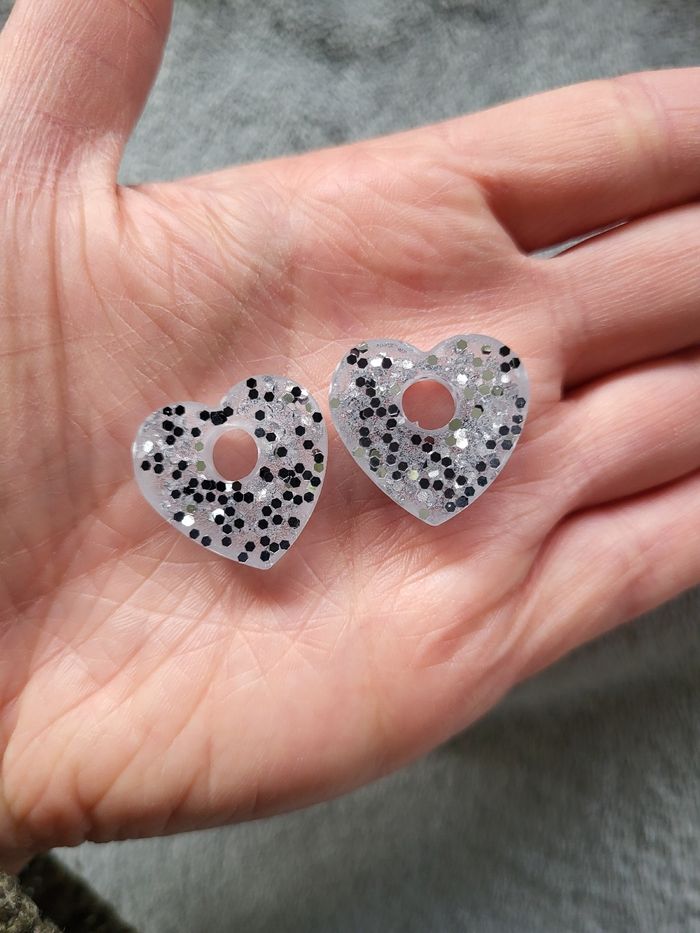 Pampilles cœurs pailletées - photo numéro 5