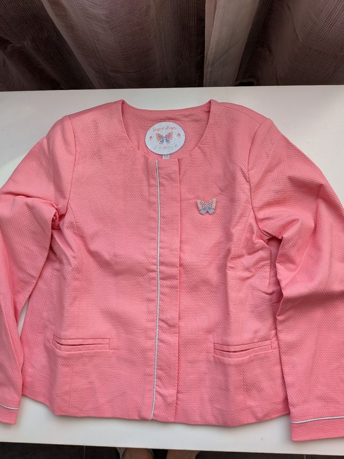 Veste rose sergent major 7 ans neuve - photo numéro 3