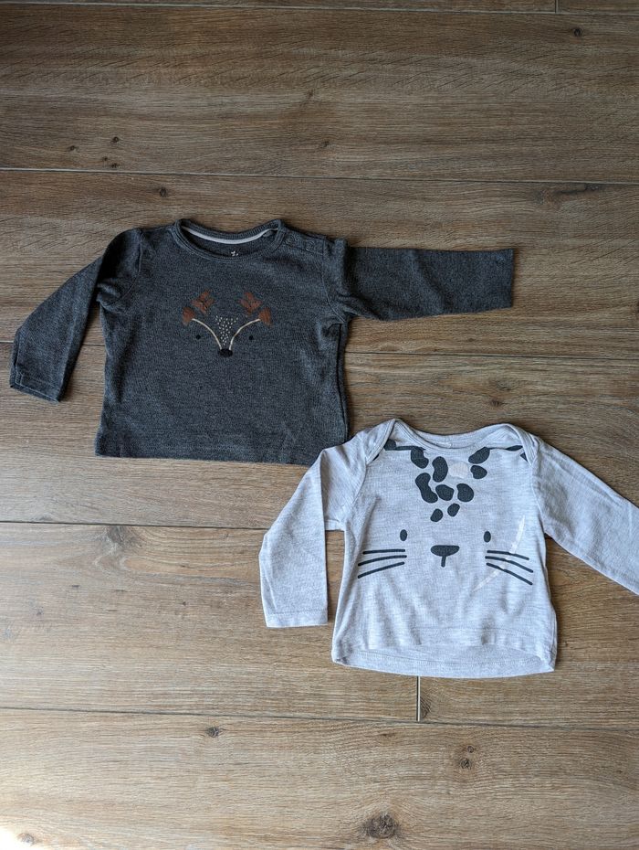 2 t-shirts manches longues