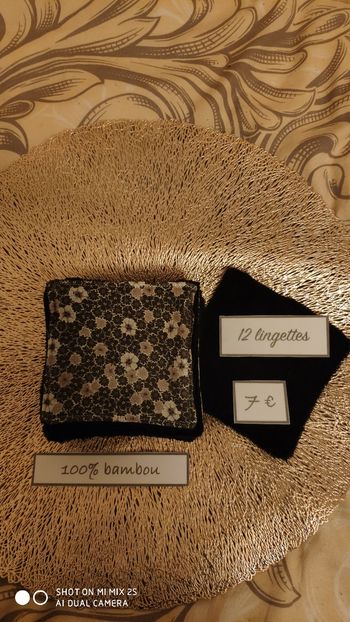 12 lingettes lavables neuf