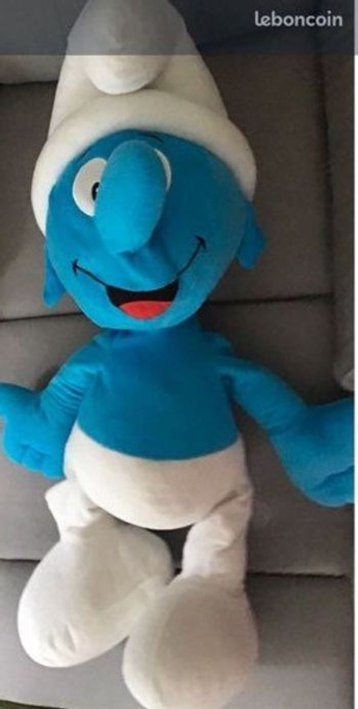 VINTAGE Enorme schtroumpf xxl peluche 88 cm - photo numéro 2