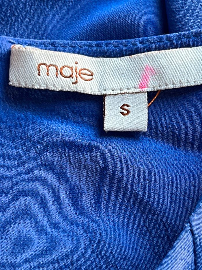 Top débardeur en soie bleu Maje S - photo numéro 4