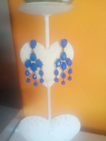 🌸Boucles d'oreilles chandelier bleu Roy "Amrita Singh" 🌸