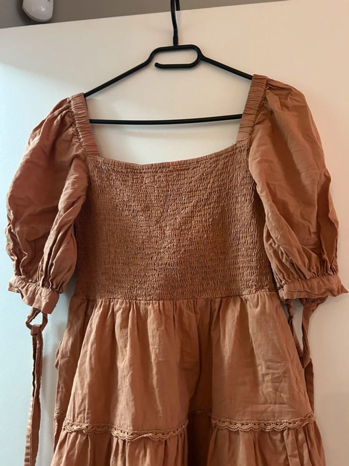 Robe orange foncé / camel taille M - photo numéro 3