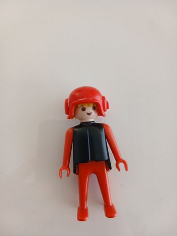 Figurine Playmobil Vintage 1974 - Astronaute / Cosmonaute Rouge & Noir