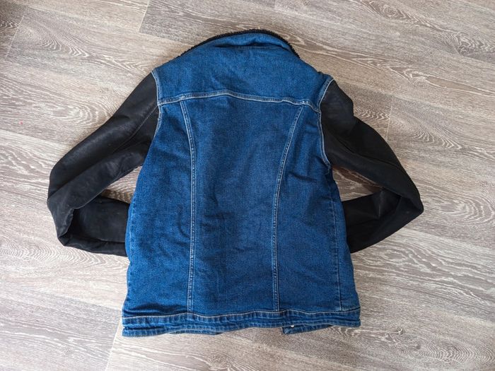 Veste fourrure en jean taille L black industry - photo numéro 2