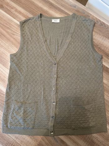 Gilet sans manches femme couleur taupe