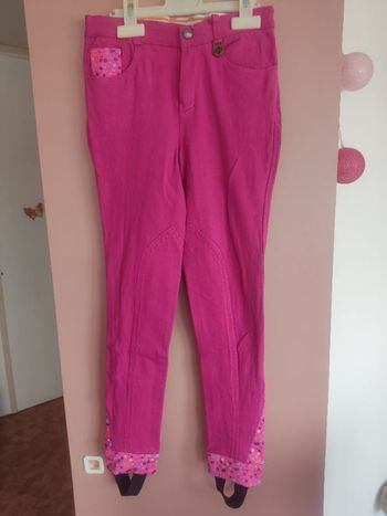 Pantalon équitation rose + gants