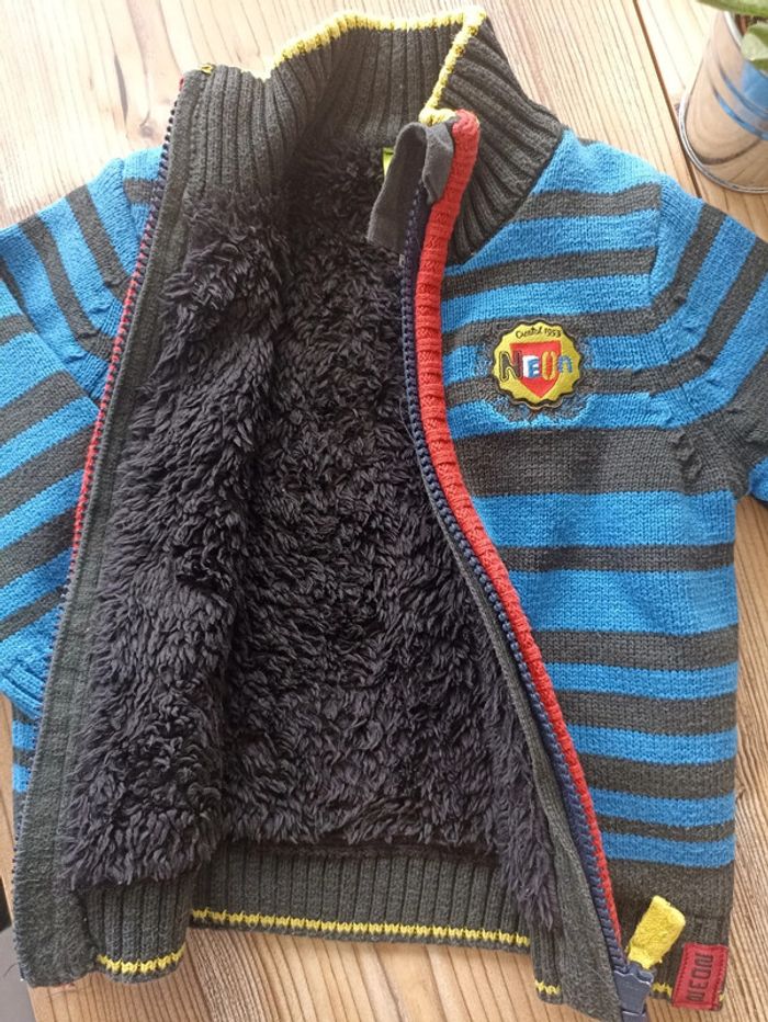 Gilet épais garçon 6 mois - photo numéro 3