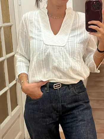 Blouse blanche chic parisienne - neuve - taille 40