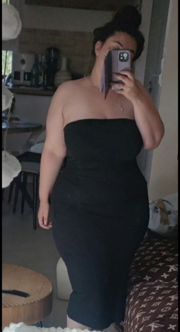 Robe noir sans bretelle - Taille xl