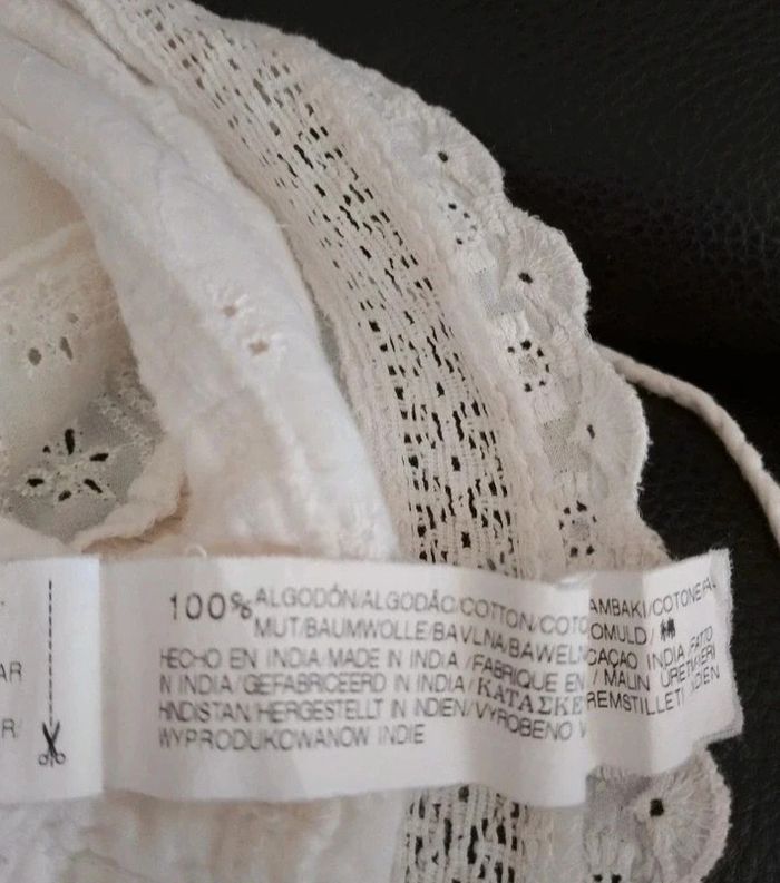 Débardeur coton dentelle femme.38.. - photo numéro 4