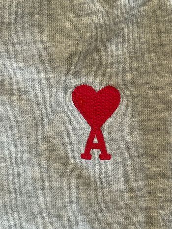 Sweat-shirt pull à capuche gris AMI Paris - Taille M
