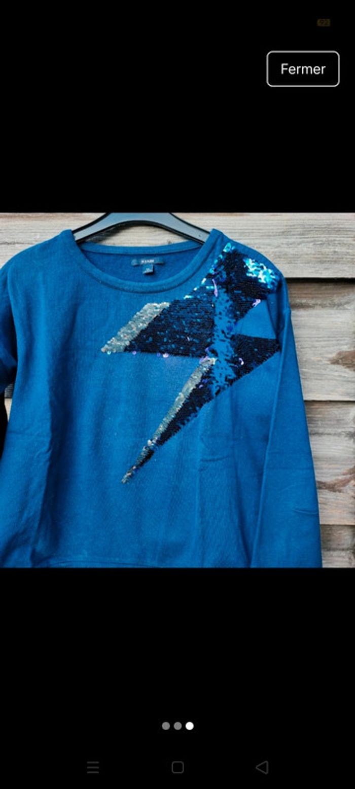 Sweat fille 12 ans sequins - photo numéro 3
