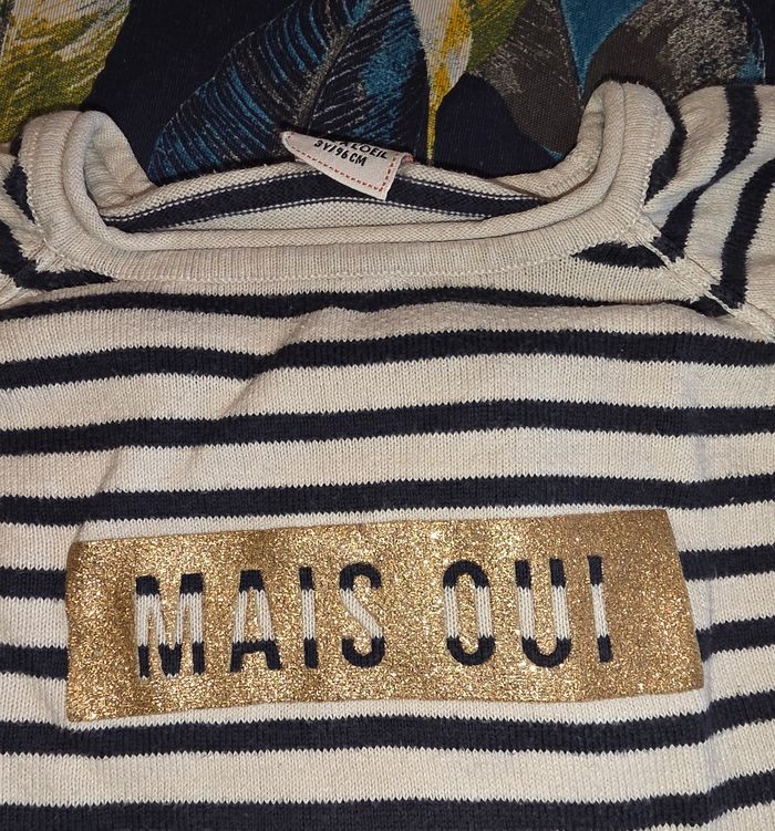 Pull rayé marine/blanc 3 ans - photo numéro 3