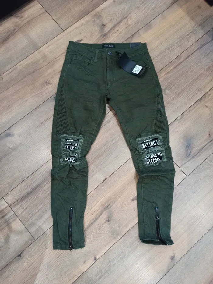 Jeans slim kaki pour homme 30US/40FR