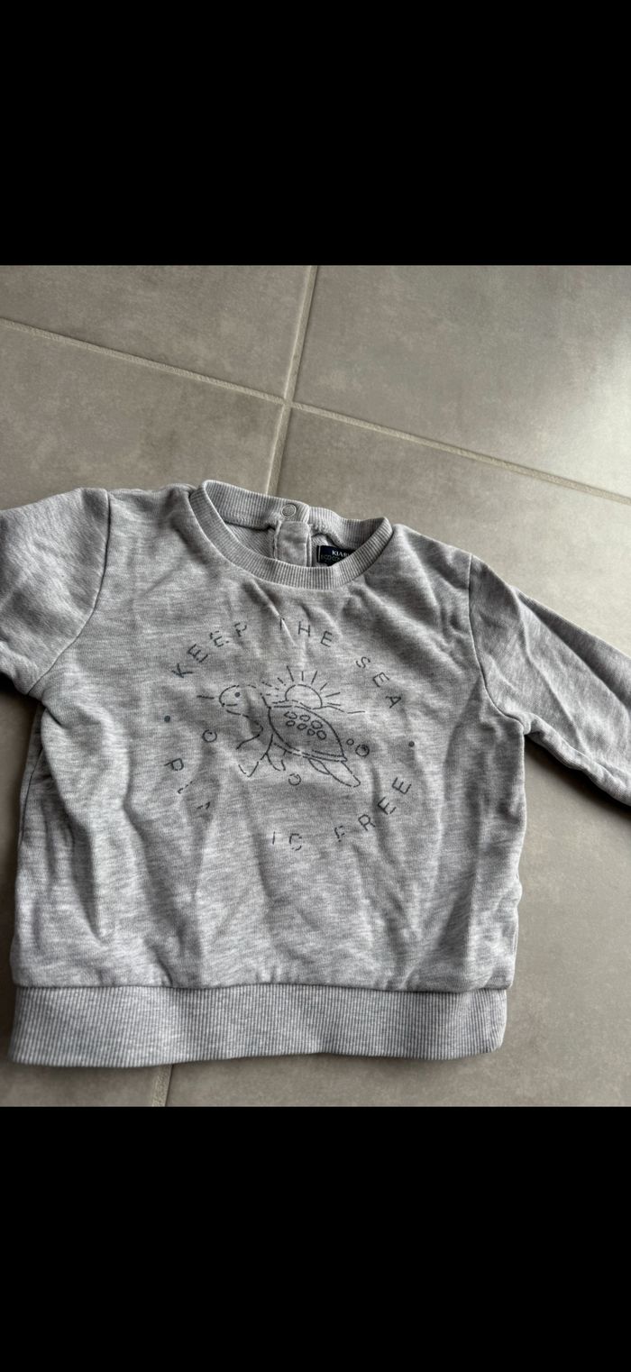 Sweat pull avec tortue Kiabi 18 mois - photo numéro 2