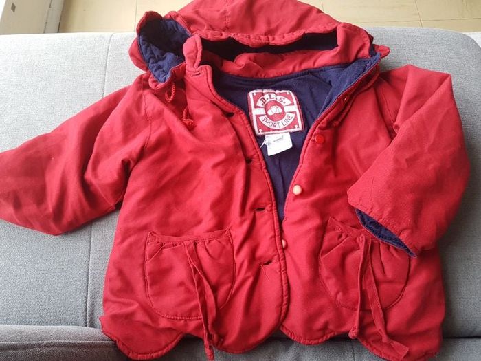 Manteau rouge fille 2 ans
