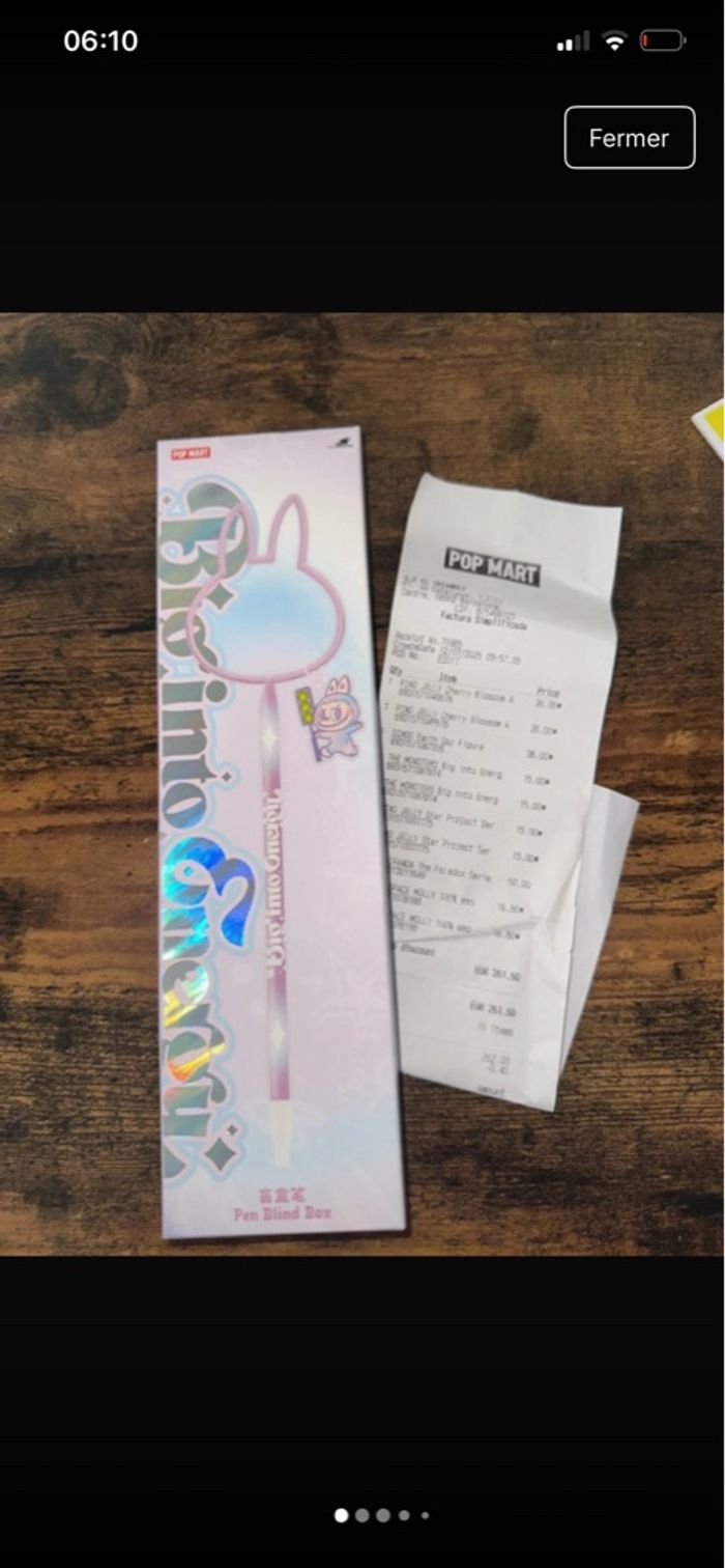 Stylo officiel Pop Mart série The Monsters big into Energy Labubu – Pen Blind Box - photo numéro 5