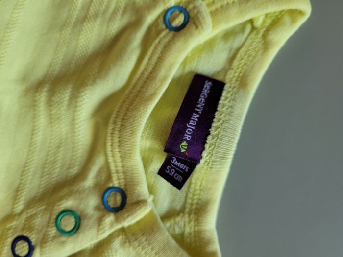 Combinaison short 3 mois jaune crocodile - photo numéro 3