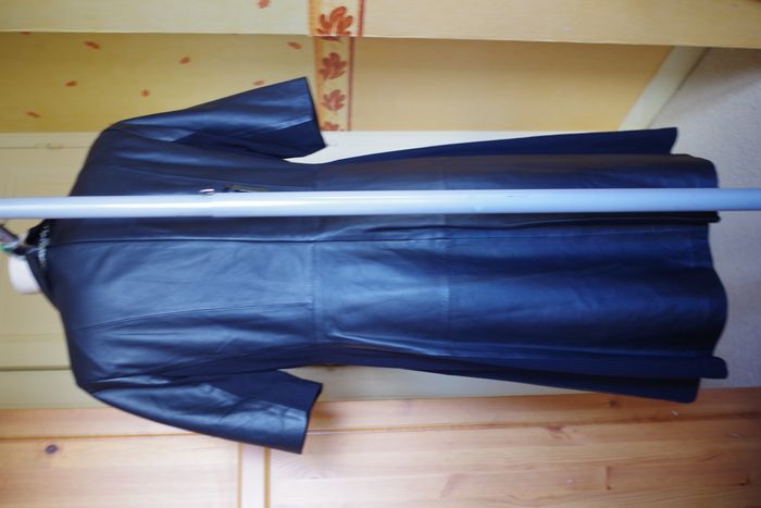 Blacky Dress - Robe cuir agneau, coupe évasée noir T. 42 - photo numéro 7