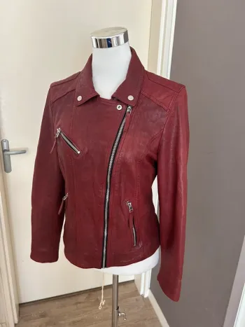 Blouson en cuir Oakwood taille L rouge