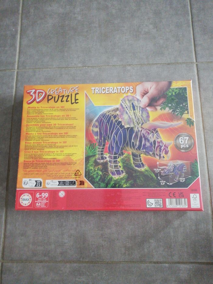 Puzzle 3D Triceratops - photo numéro 2