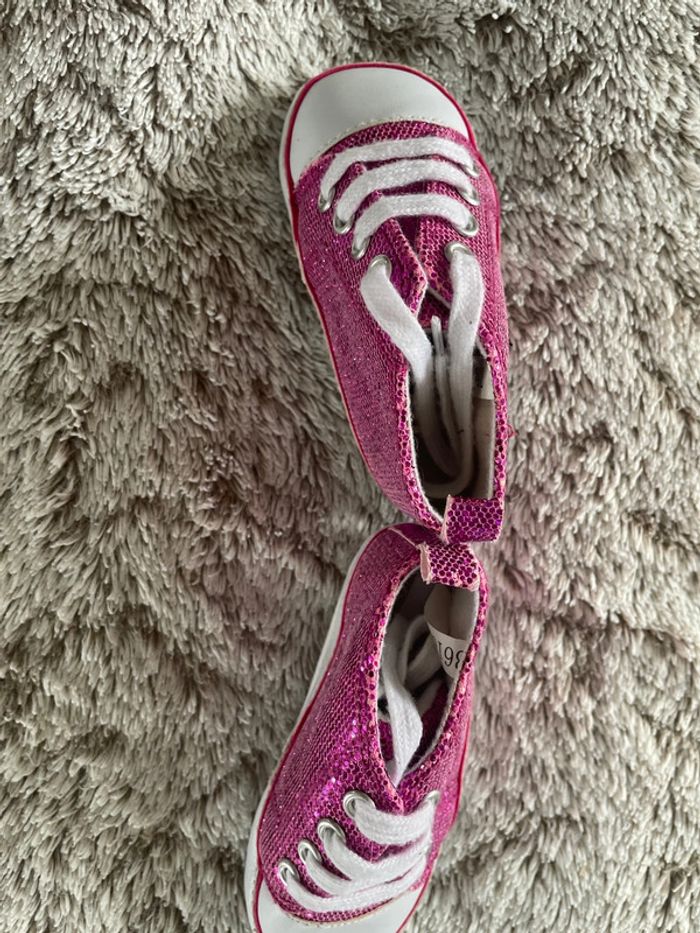 Basket chaussures bébé filles paillettes hello kitty - photo numéro 3