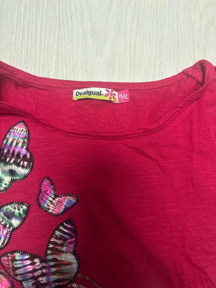 T-shirt rose, fuchsia Desigual, 11 12 ans - photo numéro 3
