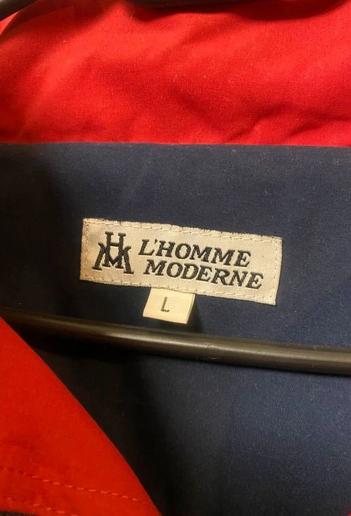 Superbe blouson comme neuf marine et rouge L’Homme Moderne taille L - photo numéro 5