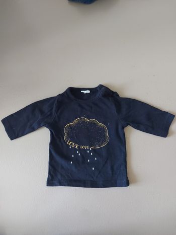 T-shirt manche longue  noir