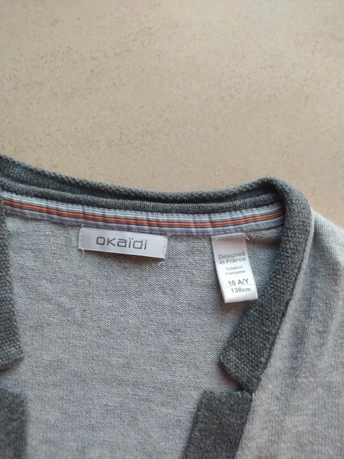 Gilet garçon taille 10 ans marque Okaïdi - photo numéro 2