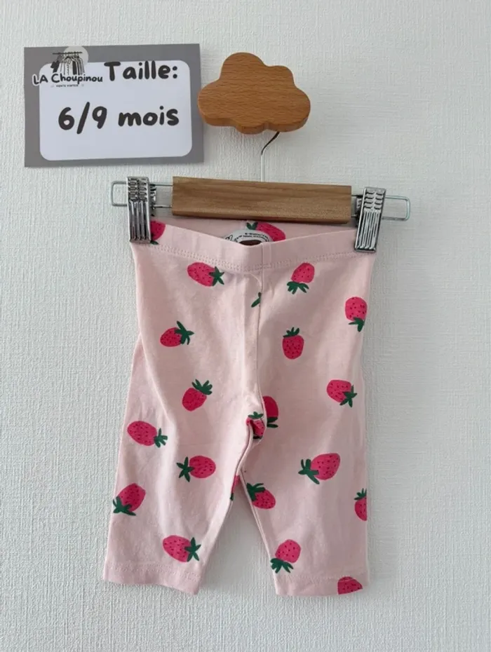 Legging fraise - taille 6/9 mois 🌸