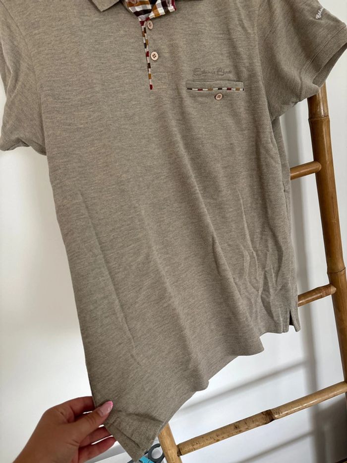 Polo beige ethnic blue taille M - photo numéro 6