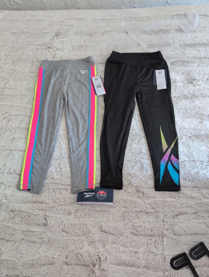 Lot de 2 leggings Reebok 5/6 ans neuf