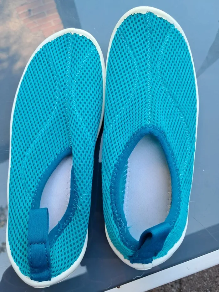 Chaussures de natation, piscine, plage bleues mixtes unisexe - T32 - Tribord - photo numéro 2