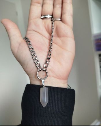 Choker en agate grise