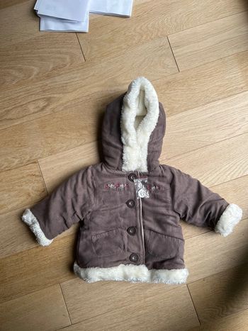 Manteau chaud kimbaloo 12 mois fille neuf avec etiquette